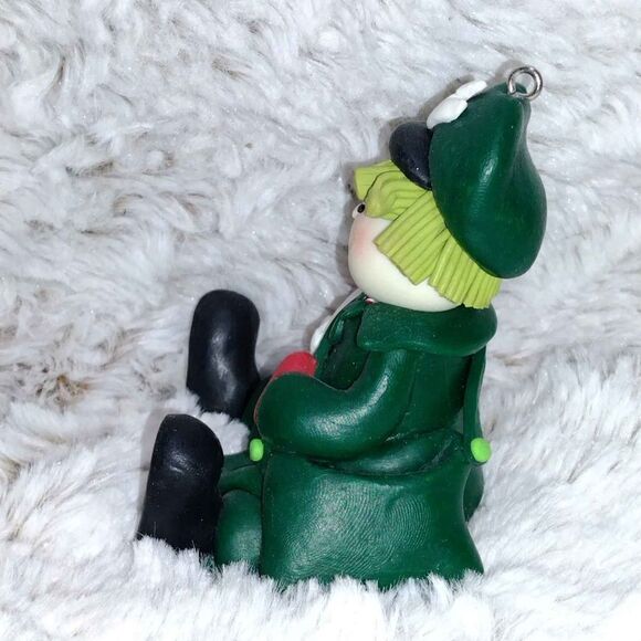 Mailman Christmas ornament. Made to look like playdough. Nice heavy ornament. - Picture 3 of 4
